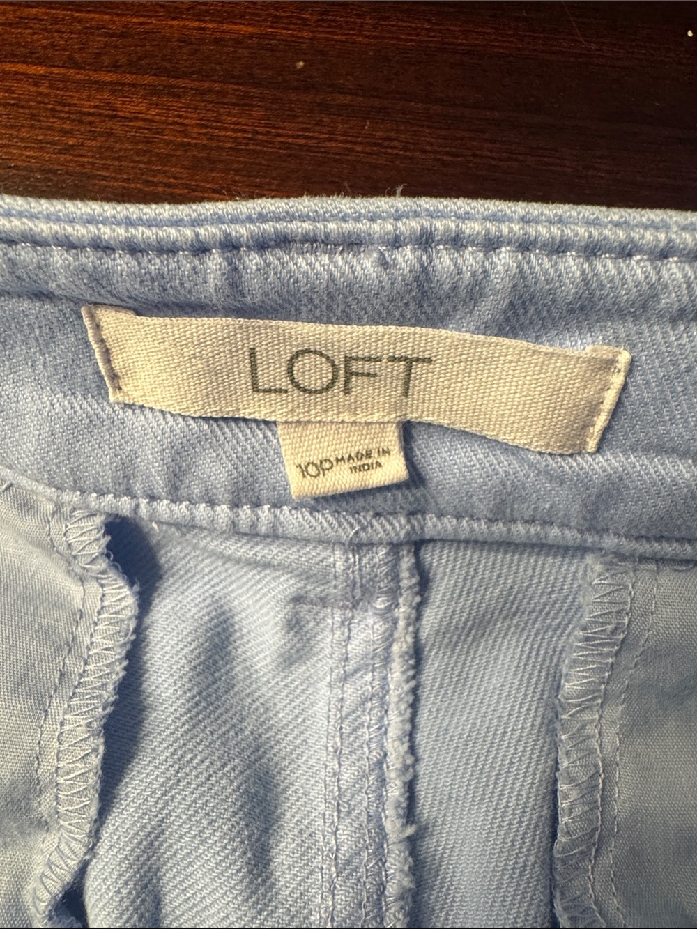 LOFT Pale Blue Palmer Wide-Leg Pants in 10P - Picture 3 of 6